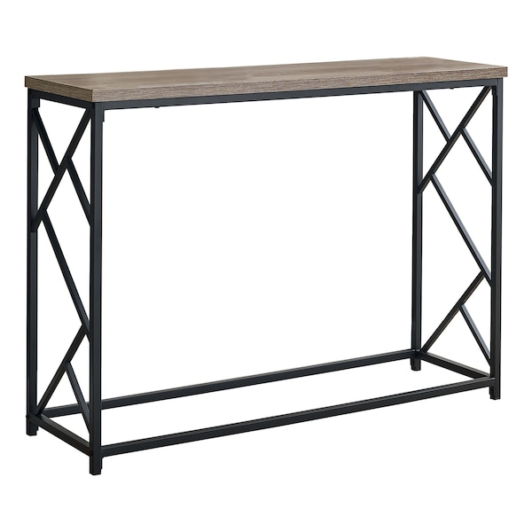 Monarch Specialties Accent Table - 44"L / Taupe / Black Metal Hall Console I 3533 - main